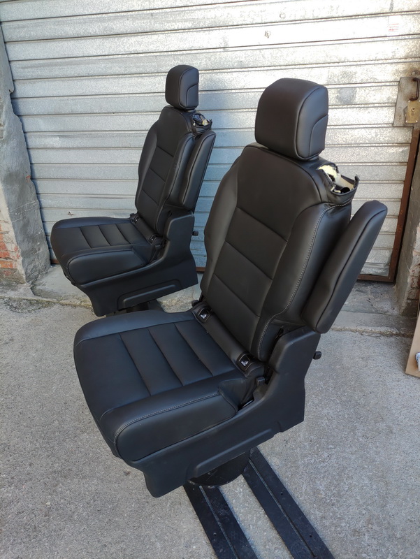 asiento barco +base piel negro 60-128x50-65-100x62-72 2u